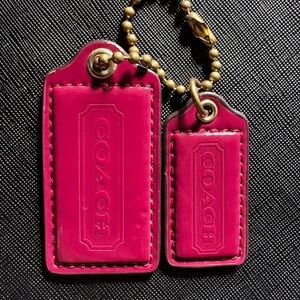 Set of 2 wine colored coach Hangtags